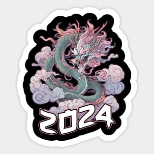 Chinese New Year of the Dragon 2024 Pastel Dragon Sticker